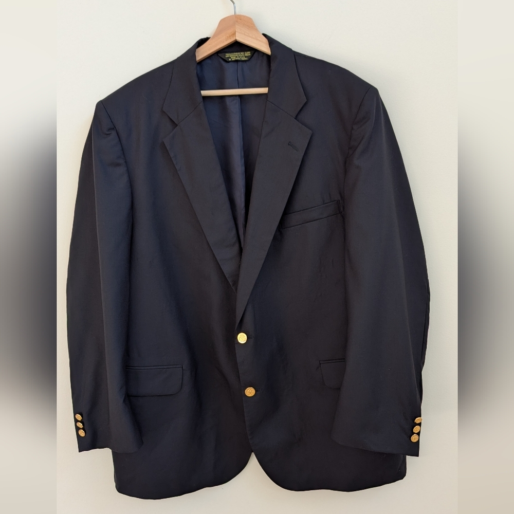 Botany 500 Five Hundred 500 Navy Blazer Men’s 46R (see measurements) Made in USA